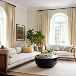 자연광과 실내 생태계 - **A Bright and Airy Living Room with Natural Light:**
    "A spacious, modern living room bathed in ...