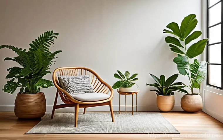 실내 생태계에 대한 교육 자료 - **Prompt: "A serene and lush indoor plant sanctuary, bathed in soft, natural daylight streaming thro...